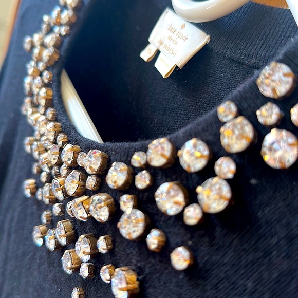 Kate Spade boat neck sweater with studs. - Picture 2 of 5